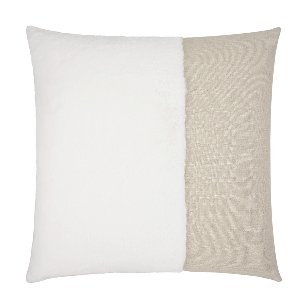 D.V. KAP HOME   24" x 24" St. Moritz Pillow - Swan Faux Fur, Transitional    - 3599-S-2424