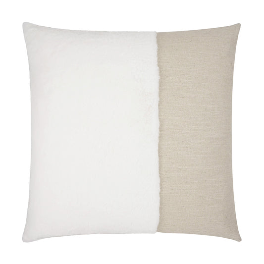 D.V. KAP HOME   24" x 24" St. Moritz Pillow - Swan Faux Fur, Transitional    - 3599-S-2424