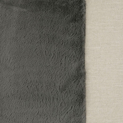 D.V. KAP HOME   24" x 24" St. Moritz Pillow - Steel Faux Fur, Transitional    - 3599-ST-2424