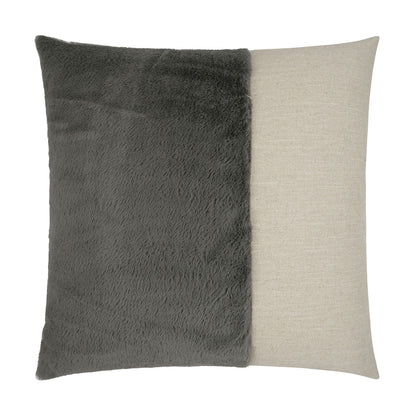 D.V. KAP HOME   24" x 24" St. Moritz Pillow - Steel Faux Fur, Transitional    - 3599-ST-2424