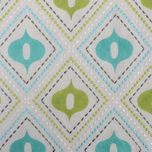 Duralee Monogram 300013H | 339-Caribbean  Drapery     - 360054