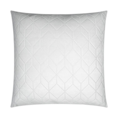 D.V. KAP HOME   24" x 24" Cologne Pillow - White Solid, Transitional, Farmhouse, Geometric    - 3601-W-2424