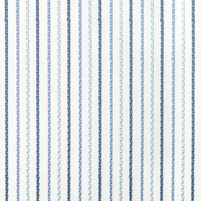 KRAVET BASICS EMBROIDERY STRIPES WHITE,BLUE,INDIGO   - 36033.15.0