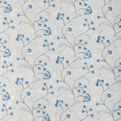 KRAVET BASICS EMBROIDERY BOTANICAL & FLORAL LIGHT GREY,BLUE,SILVER   - 36035.511.0