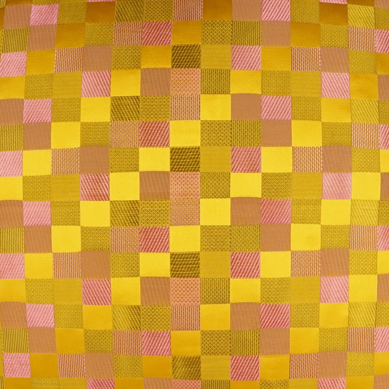 D.V. KAP HOME   24" x 24" Cubit Pillow - Gold Modern, Plaid - Check    - 3604-G-2424