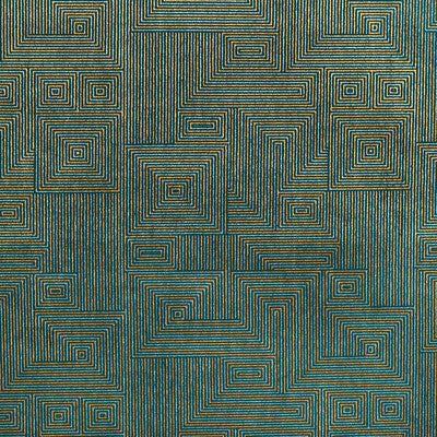 KRAVET CONTRACT VELVET GEOMETRIC TEAL,GOLD,   - 36043.35.0