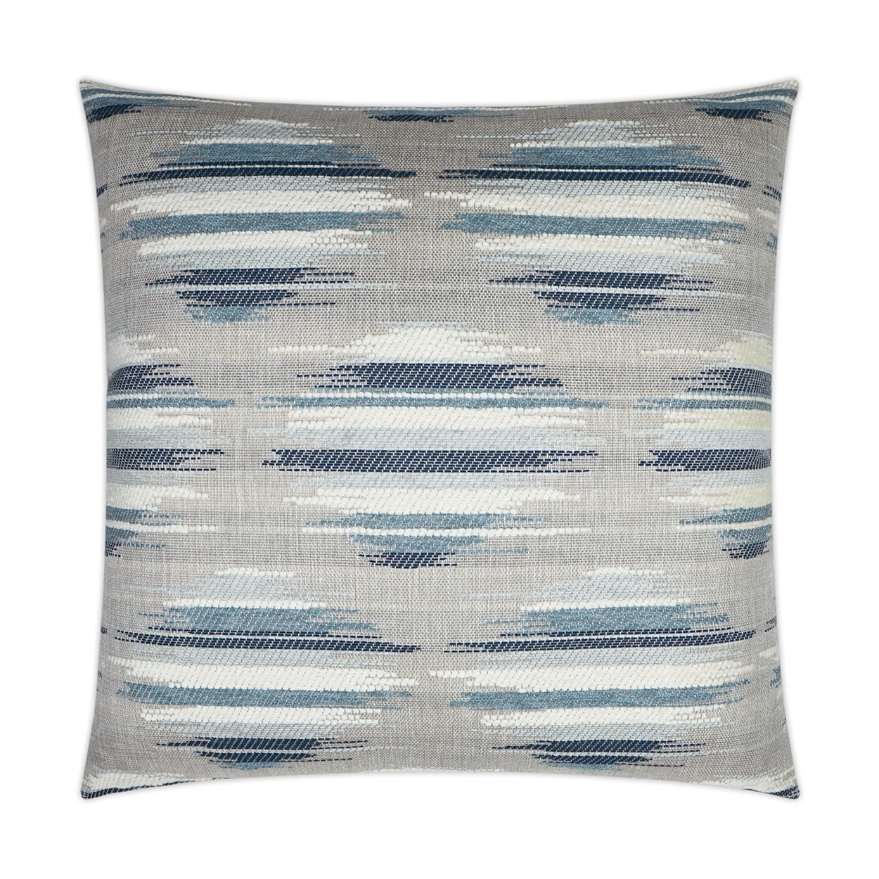 D.V. KAP HOME   24" x 24" Kenzo Pillow - Blue Circular - Dots, Western Chic, Transitional    - 3606-B-2424