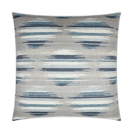 D.V. KAP HOME   24" x 24" Kenzo Pillow - Blue Circular - Dots, Western Chic, Transitional    - 3606-B-2424