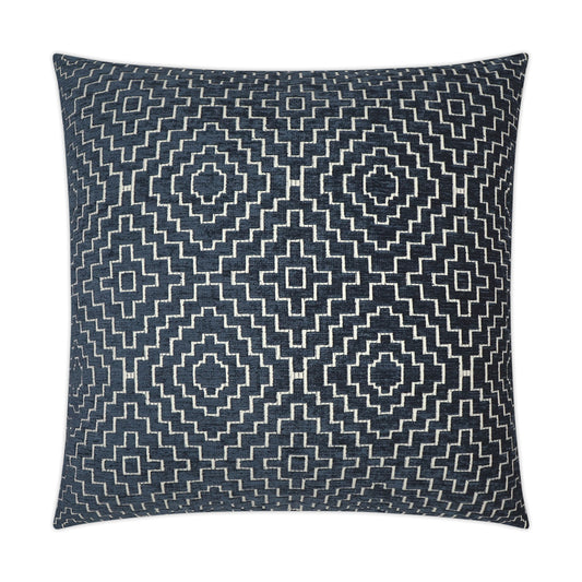 D.V. KAP HOME   24" x 24" Tile Pillow - Indigo Global, Transitional    - 3607-I-2424