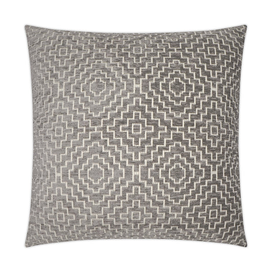 D.V. KAP HOME   24" x 24" Tile Pillow - Mushroom Global, Transitional    - 3607-M-2424