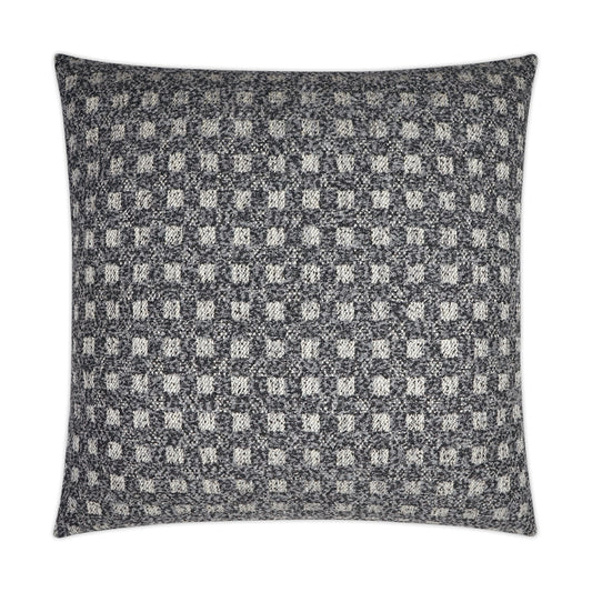 D.V. KAP HOME   24" x 24" Suffolk Pillow - Charcoal Farmhouse, Traditional, Western Chic, Plaid - Check    - 3608-C-2424