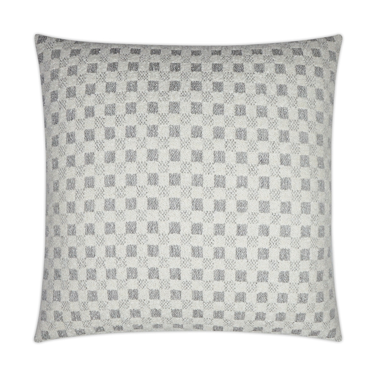 D.V. KAP HOME   24" x 24" Suffolk Pillow - Ivory Farmhouse, Traditional, Plaid - Check    - 3608-I-2424