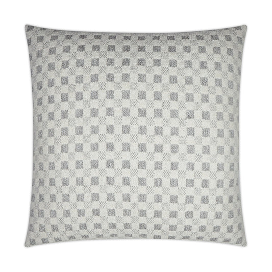 D.V. KAP HOME   24" x 24" Suffolk Pillow - Ivory Farmhouse, Traditional, Plaid - Check    - 3608-I-2424
