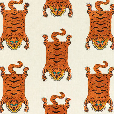 KRAVET COUTURE EMBROIDERY NOVELTY WHITE,ORANGE,BROWN   - 36097.1612.0