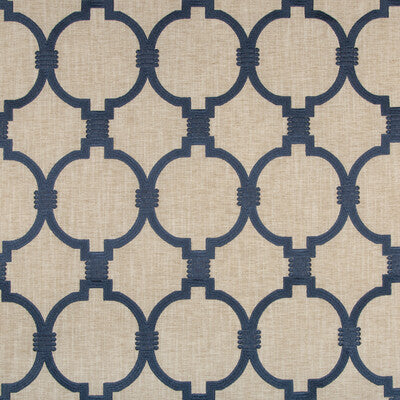 KRAVET BASICS EMBROIDERY GEOMETRIC IVORY,BLUE,BLUE   - 36138.516.0