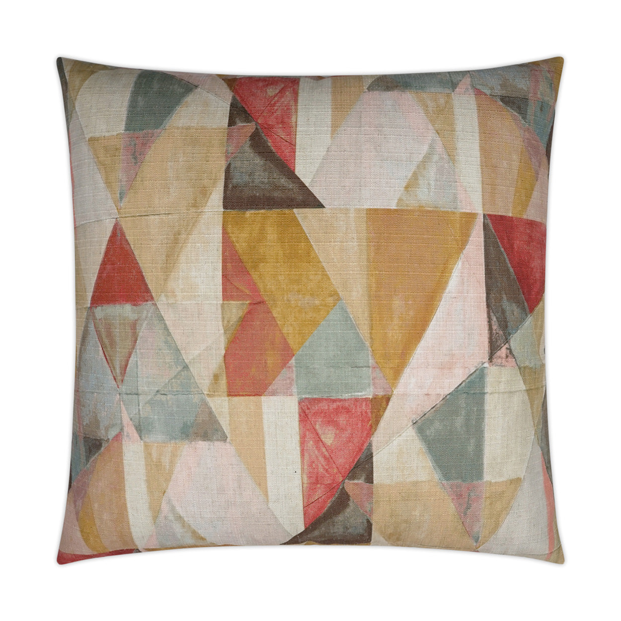 D.V. KAP HOME   24" x 24" Trent Pillow - Rosewood Abstract, Modern    - 3614-R-2424
