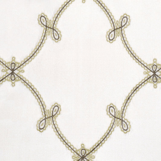 Duralee Monogram 500089H | 20-Natural/Gree  Drapery     - 361417