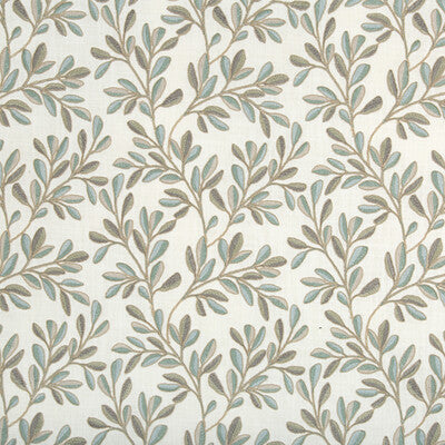 KRAVET BASICS EMBROIDERY BOTANICAL & FLORAL IVORY,TEAL,MINERAL   - 36141.316.0