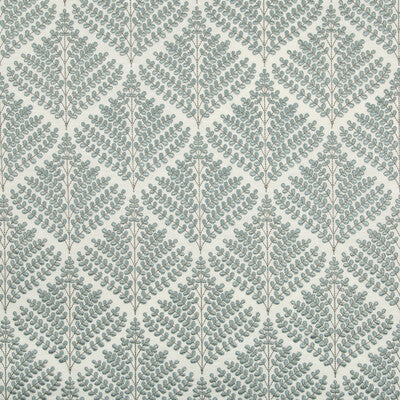 KRAVET BASICS EMBROIDERY DAMASK IVORY,TEAL,TEAL   - 36143.135.0