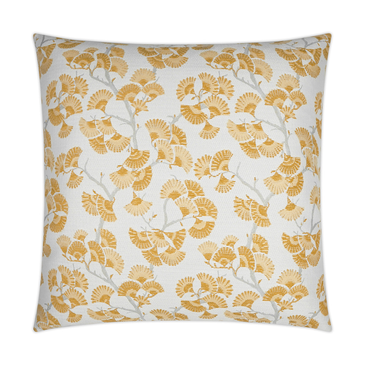 D.V. KAP HOME   24" x 24" Cortina Pillow - Lemon Floral, Traditional    - 3616-L-2424