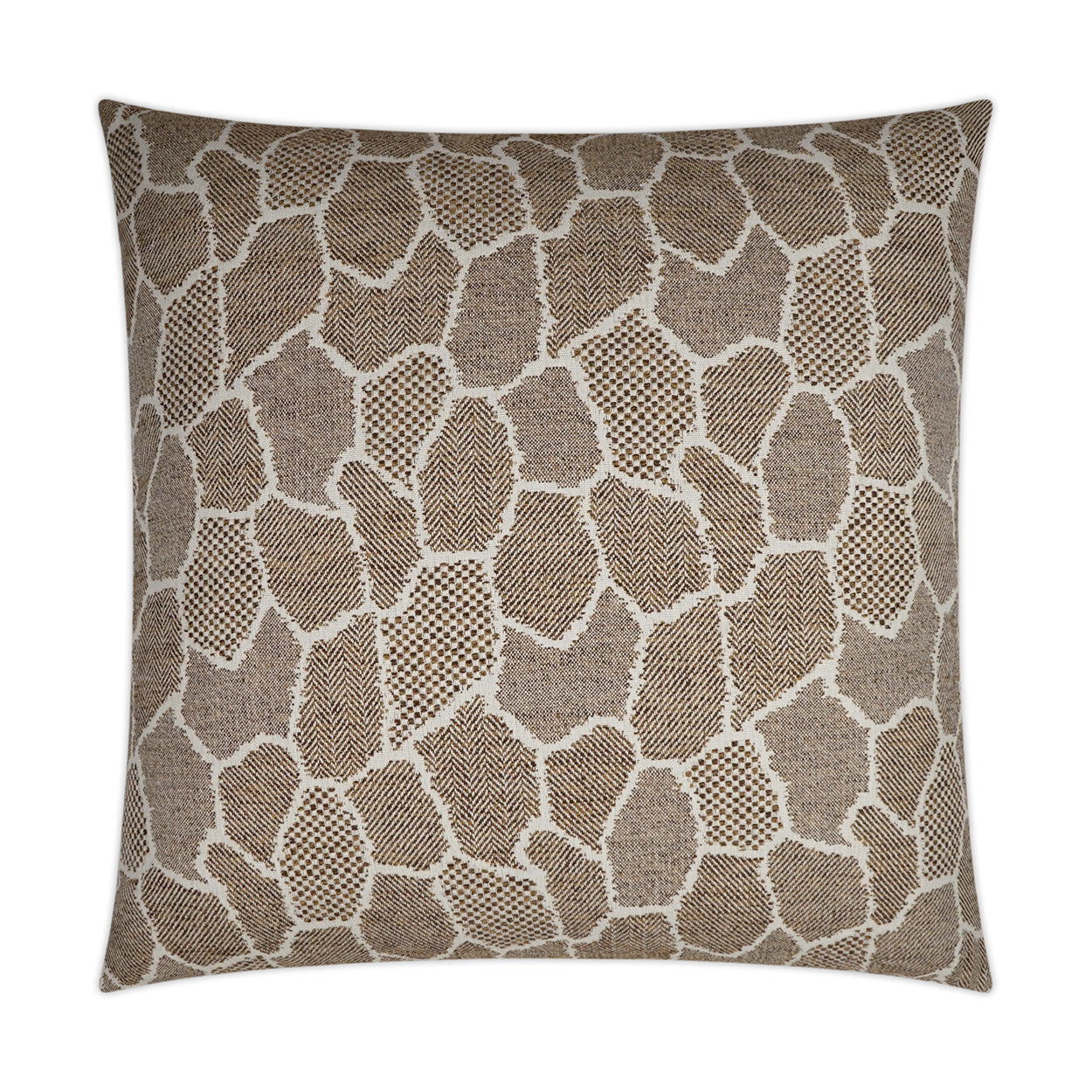 D.V. KAP HOME   24" x 24" Masai Pillow - Bark Global, Modern, Animal    - 3617-B-2424