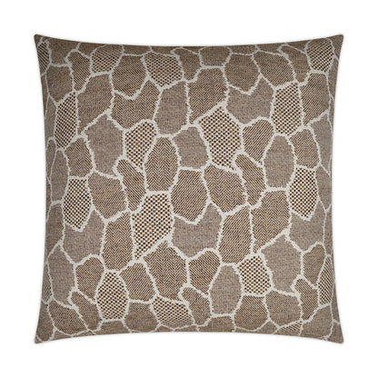 D.V. KAP HOME   24" x 24" Masai Pillow - Bark Global, Modern, Animal    - 3617-B-2424