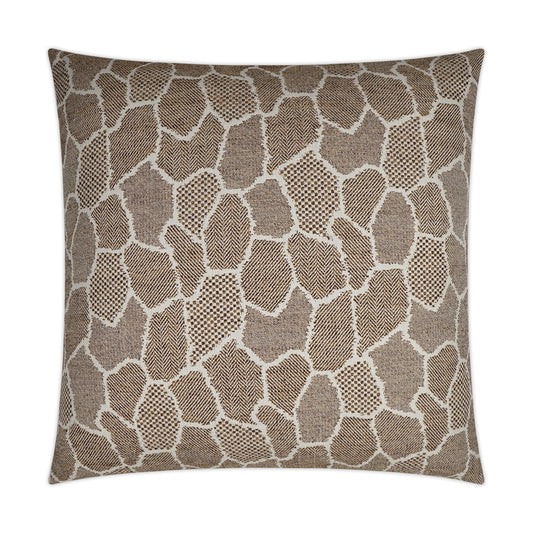 D.V. KAP HOME   24" x 24" Masai Pillow - Bark Global, Modern, Animal    - 3617-B-2424