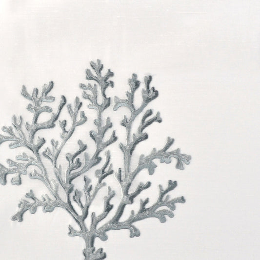 Duralee Monogram 500078H | 50-Natural/Blue  Drapery     - 361747