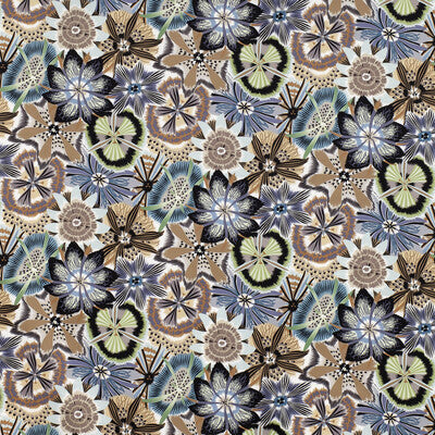 KRAVET COUTURE PRINT BOTANICAL & FLORAL MULTI,BROWN,BLUE   - 36181.615.0