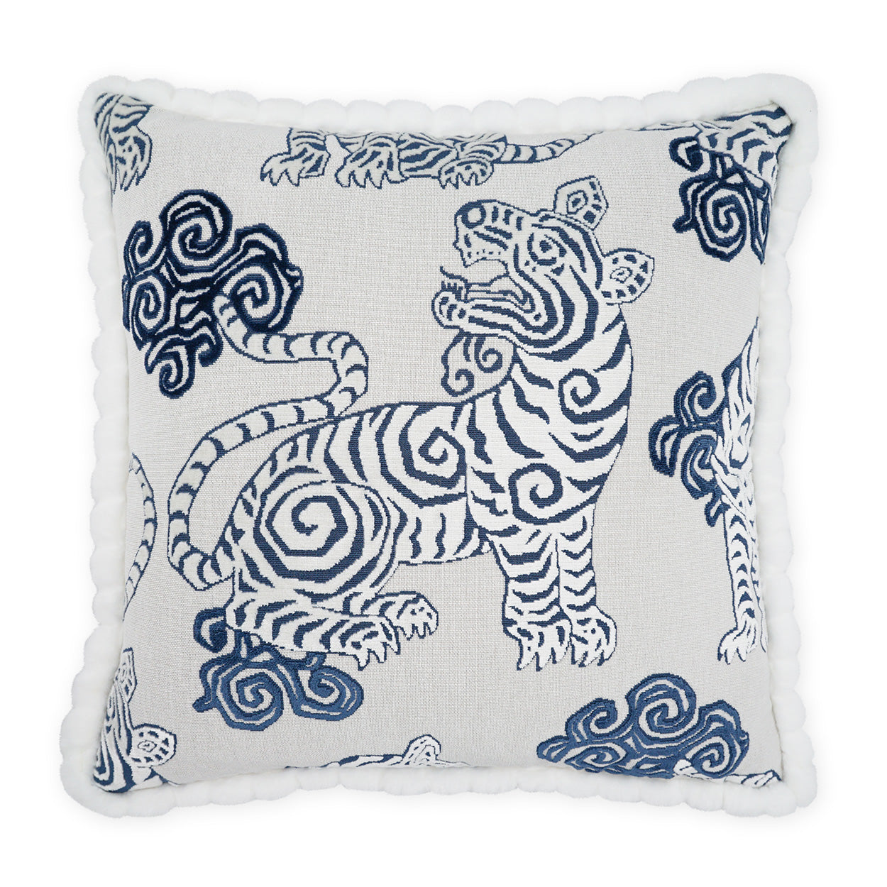 D.V. KAP HOME   24" x 24" Akbar Pillow - Blue Novelty    - 3622-B-2424