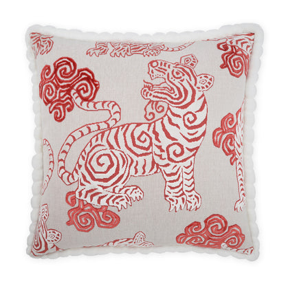 D.V. KAP HOME   24" x 24" Akbar Pillow - Coral Novelty    - 3622-C-2424