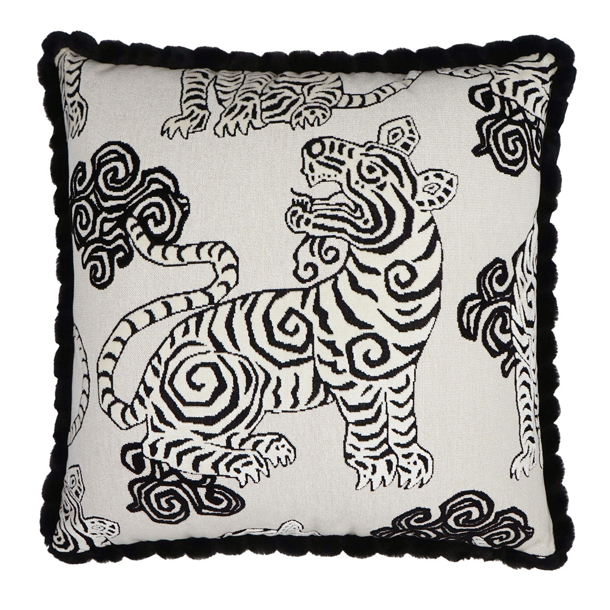 D.V. KAP HOME   24" x 24" Akbar Pillow - Tuxedo Novelty    - 3622-T-2424