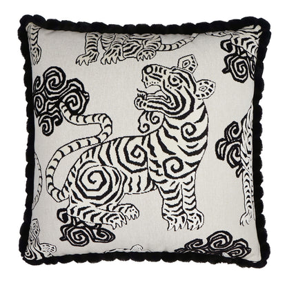 D.V. KAP HOME   24" x 24" Akbar Pillow - Tuxedo Novelty    - 3622-T-2424