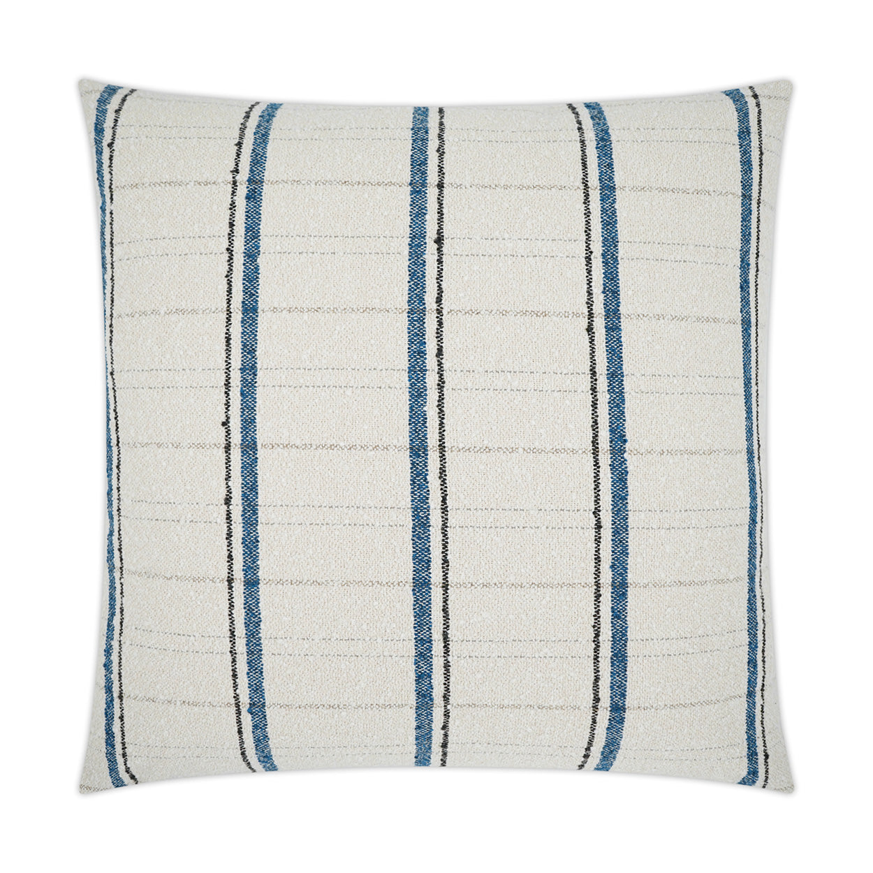 Navy textured square pillow (24" x 24") for sofa decor.