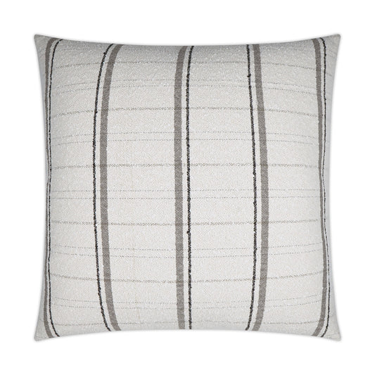 D.V. KAP HOME   24" x 24" Wooly Bully Pillow - Snow Stripes, Farmhouse, Textured    - 3624-S-2424