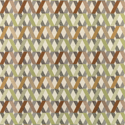 KRAVET CONTRACT CRYPTON GEOMETRIC BROWN,CHARTREUSE,WHITE   - 36276.630.0