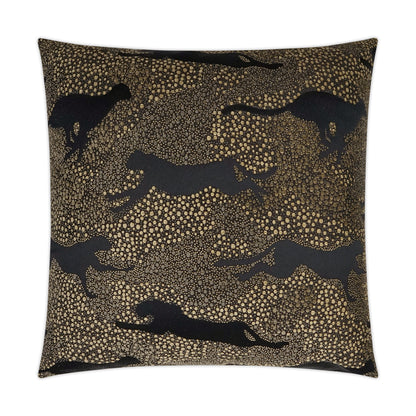 D.V. KAP HOME   24" x 24" Jaglion Pillow - Ebony Novelty, Glam    - 3629-E-2424