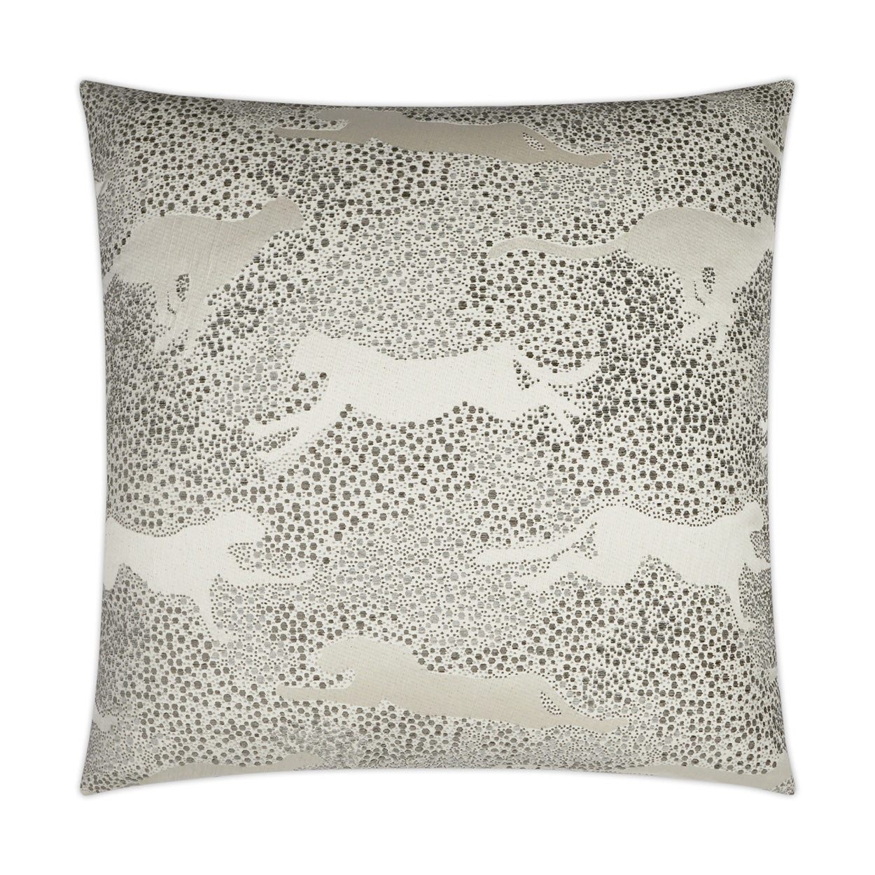 D.V. KAP HOME   24" x 24" Jaglion Pillow - Smoke Novelty, Glam    - 3629-S-2424