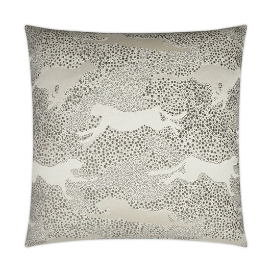 D.V. KAP HOME   24" x 24" Jaglion Pillow - Smoke Novelty, Glam    - 3629-S-2424