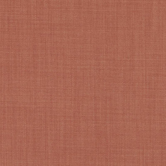 Burnt orange linen fabric swatch with tight weave texture and subtle crosshatch.