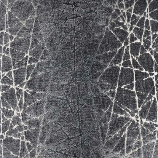 D.V. KAP HOME 3633-C-YARD Questa Fabric - Caviar Glam, Abstract, Transitional  Grey, Silver   - Questa