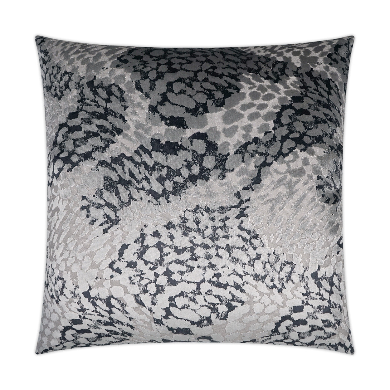 D.V. KAP HOME   24" x 24" Flirty Pillow - Pewter Glam, Abstract, Transitional, Animal    - 3635-P-2424