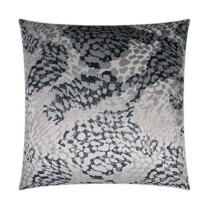 D.V. KAP HOME   24" x 24" Flirty Pillow - Pewter Glam, Abstract, Transitional, Animal    - 3635-P-2424