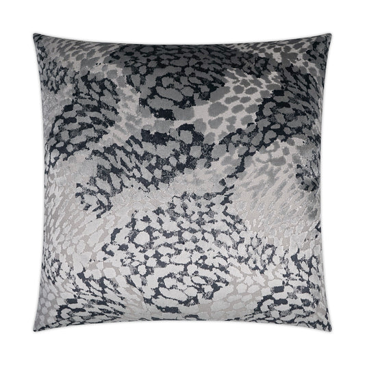 D.V. KAP HOME   24" x 24" Flirty Pillow - Pewter Glam, Abstract, Transitional, Animal    - 3635-P-2424