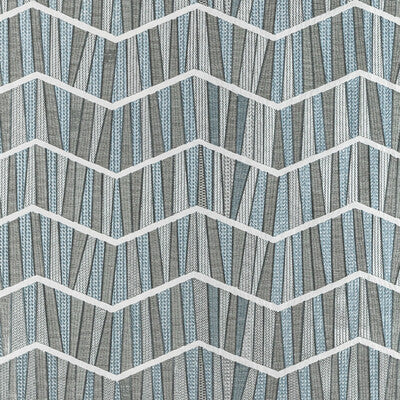 KRAVET COUTURE EMBROIDERY GEOMETRIC LIGHT BLUE,LIGHT GREY,WHITE   - 36352.15.0