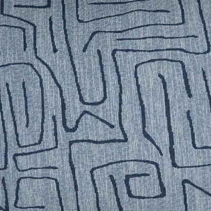 D.V. KAP HOME   24" x 24" Novato Pillow - Indigo Modern, Abstract    - 3636-I-2424