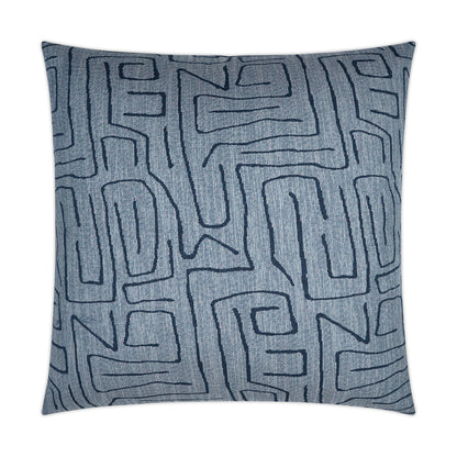 D.V. KAP HOME   24" x 24" Novato Pillow - Indigo Modern, Abstract    - 3636-I-2424