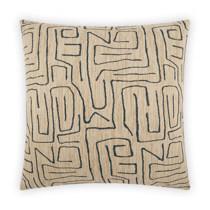 D.V. KAP HOME   24" x 24" Novato Pillow - Jute Modern, Abstract    - 3636-J-2424