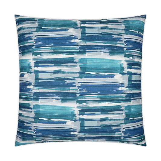 D.V. KAP HOME   24" x 24" Bellamy Pillow - Turquoise Modern, Abstract    - 3637-T-2424