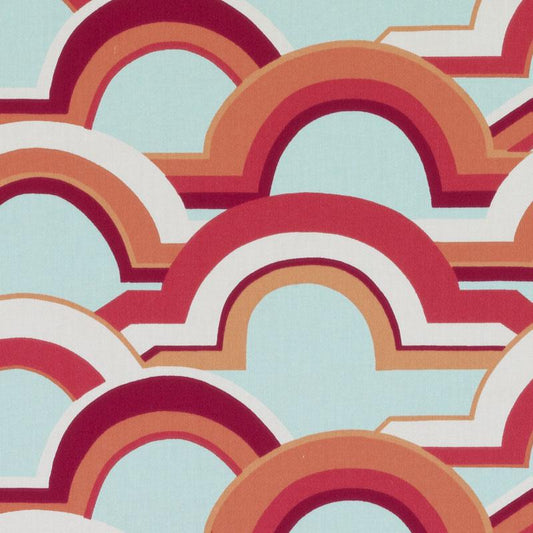 Duralee Suburban Home 72109 | 223-Mint/Red  Print     - 363775